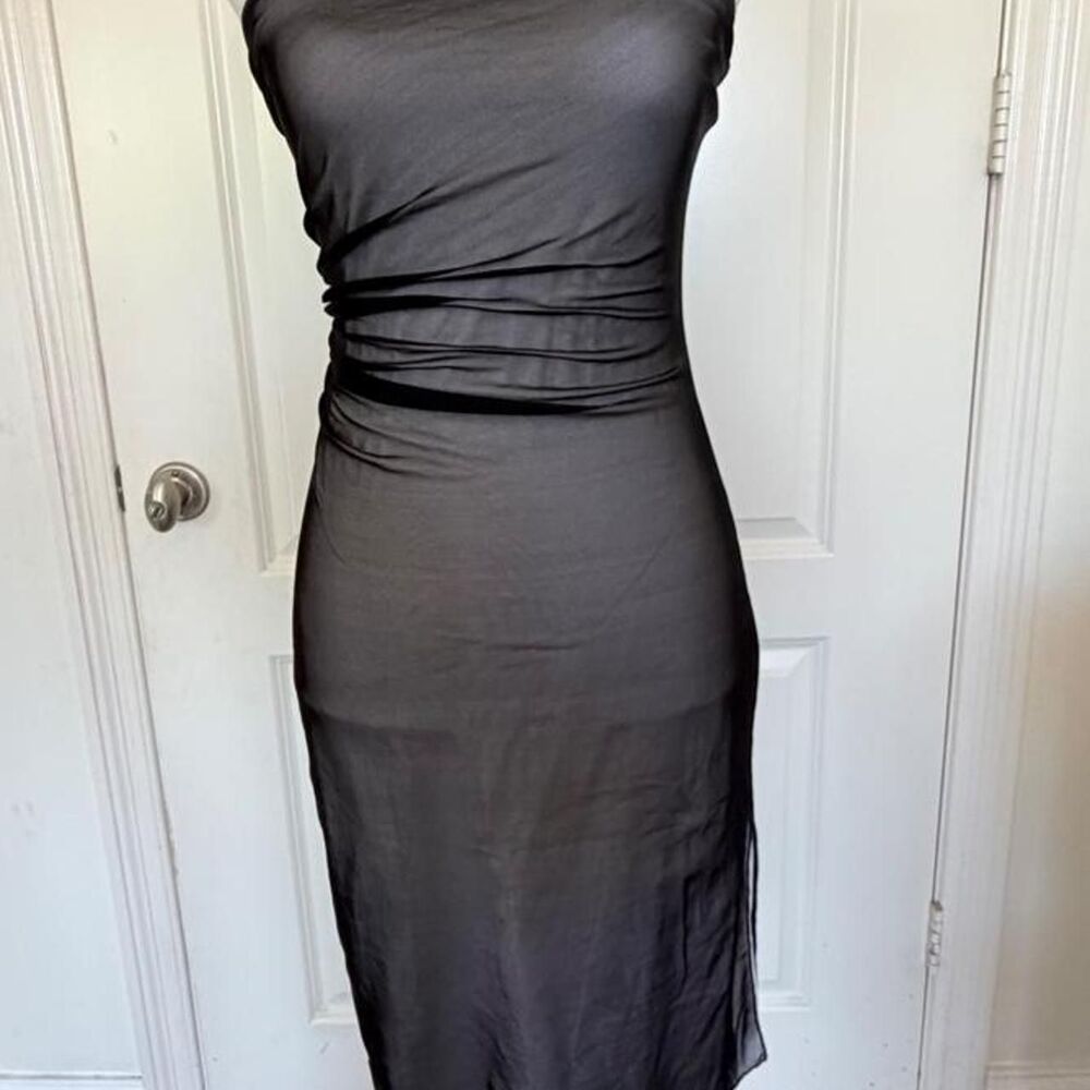 Nicole-miller Women's Grey and Black Dress